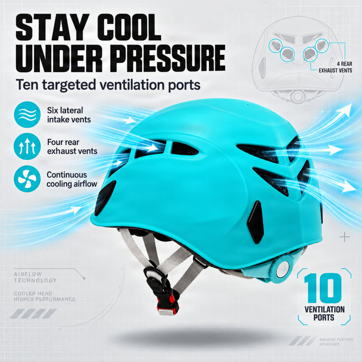 Amber Sporting Goods Alpine Caving Climbing Helmet with Headlamp Attachments