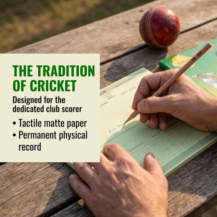 Amber Fight Gear Cricket Scorebook Logging 48 Innings for Comprehensive Game Records and Seasonal Progress Tracking