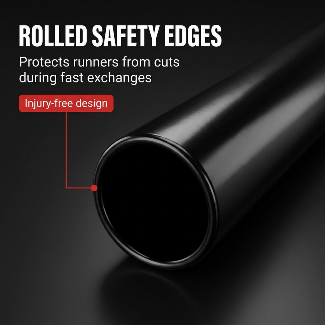 Amber Sporting Goods Aluminum Relay Baton Get The Winning Edge with Our Official Size, Lightweight, and Safe, Black