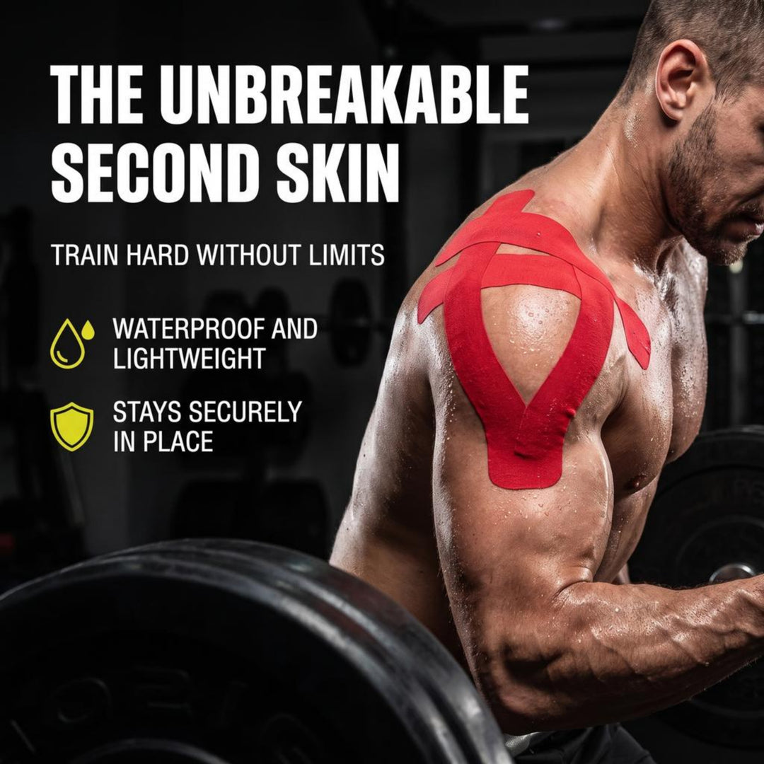 Ultimate Performance Kinesiology Tape: Support, Stabilize, and Recover Best for Athletes and Rehabilitation, 2" x 16ft Red