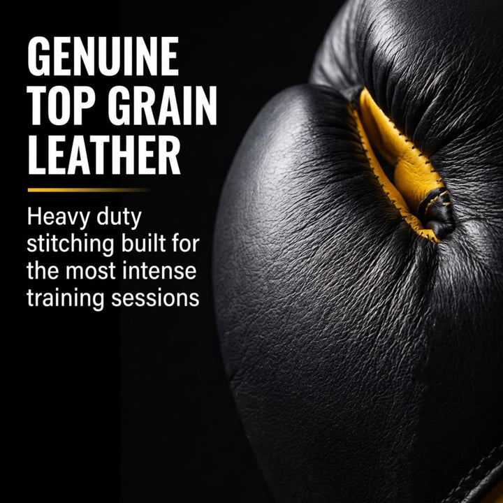 Invincible Fight Gear Pro Leather Boxing Gloves v2.0 | Multi-Layered Foam Training Gloves for MMA, Kickboxing, Muay Thai Sparring | Men, Women &amp; Kids | 12oz, 14oz, 16oz