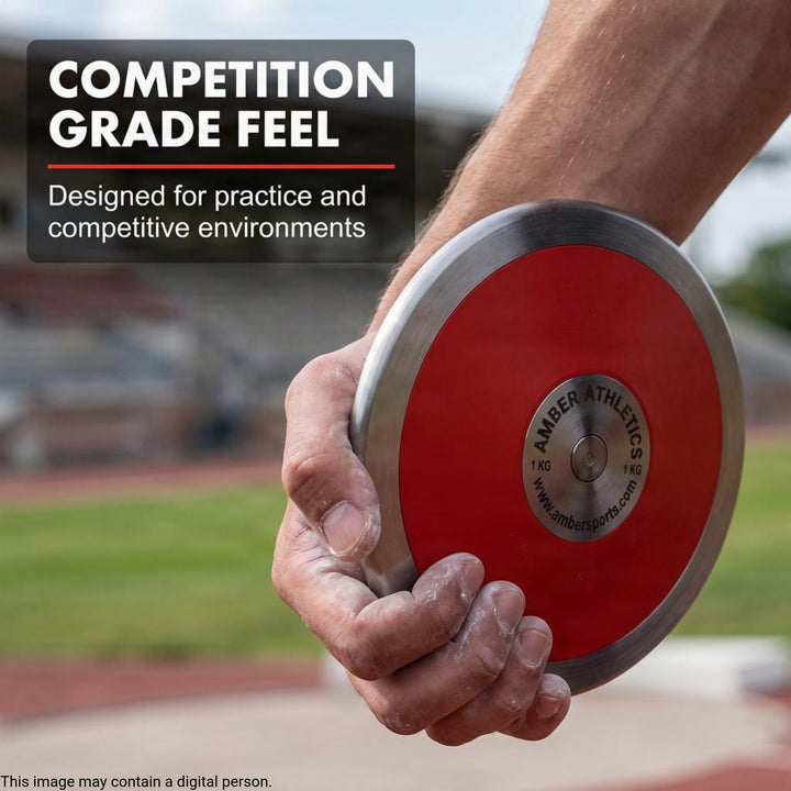 Amber Athletic Gear 70% Rim Weigh Discus Galvanized Steel Rim, Sturdy ABS Plates, Balanced Design, Precision Throws &amp; Enhanced Aerodynamics, 0.85Kg, 1 Kg, 1.25 Kg, 1.5Kg, 1.6 Kg, 1.75Kg and 2 Kg