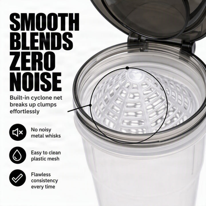 Mini Shaker Glass with Black Cap: Premium Quality Protein Shaker Bottle for Smooth Blends, Leak-Proof Design, Easy to Carry, Ideal for Gym Enthusiasts and Athletes, Versatile Use, Black