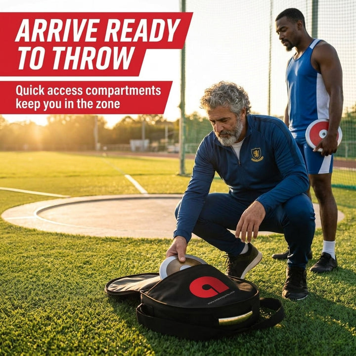 Discus &amp; Shot Put Carrier Bag Ultimate Track &amp; Field Equipment Transport Solution for Meets, Practices, Competitions - Durable, Versatile, and Convenient