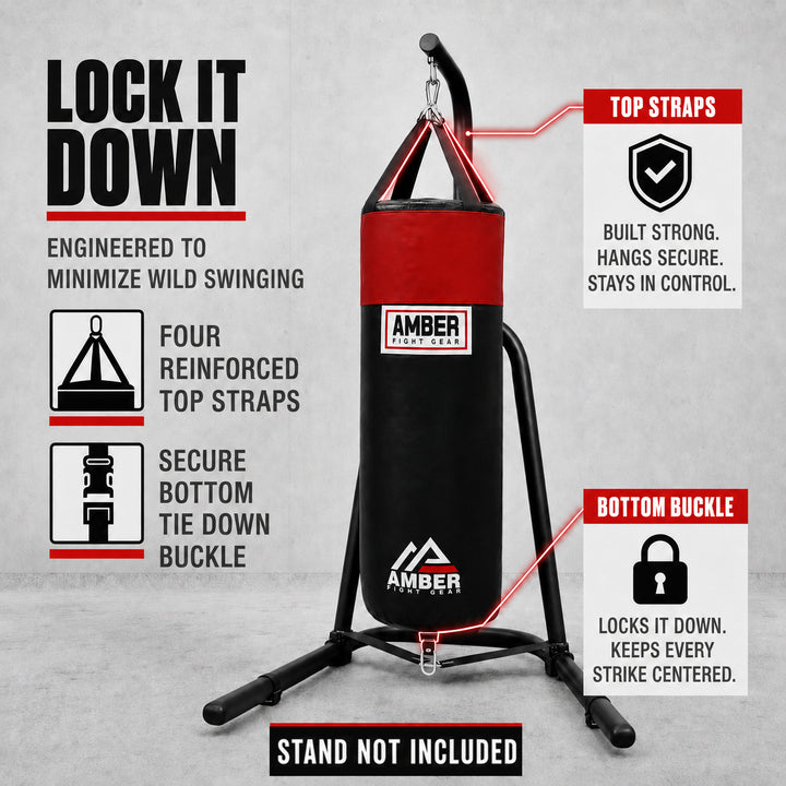 Premium ToughTek Heavy Bag for Boxing, MMA, Muay Thai &amp; Fitness ? Durable Punching Bag for Contact Sports Training, Filled