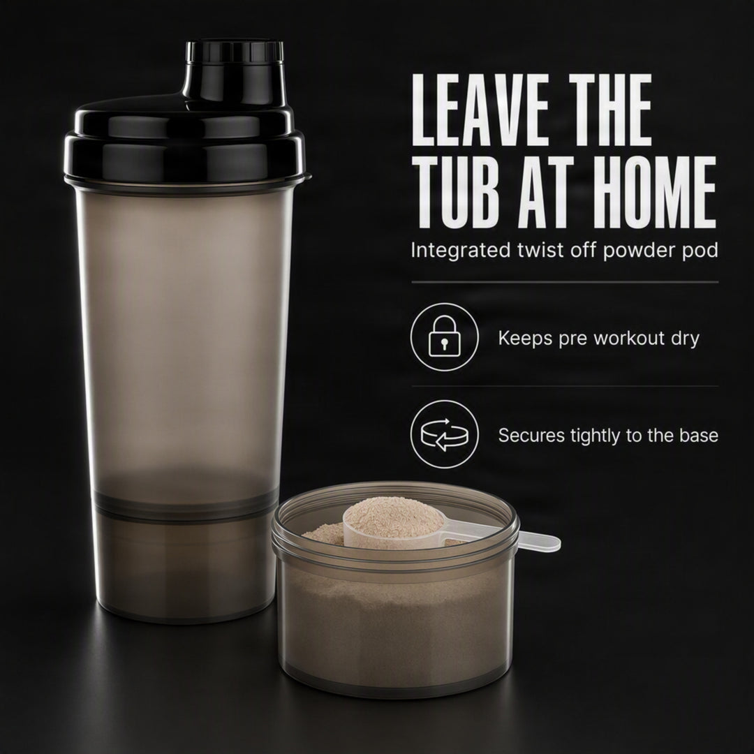 Amber Fight Gear Super Shaker Glass with Storage Cap, BPA-Free