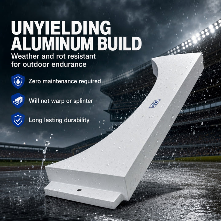 Aluminum Level Pad Shot Put Toe Board, IAAF Certified 4 Inch High Board for Level Circle Pads, Durable &amp; Reliable for Throwing Events, Competition Grade Shot Put Stop Board for Professional Use