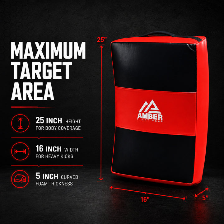Curved Body Punching Shield Striking Kick Shield for Boxing Punching Pad Muay Thai Training Foot Target Strike Body Shield, MMA, TKD, Martial Arts, Karate Workout 25?x16?x5?