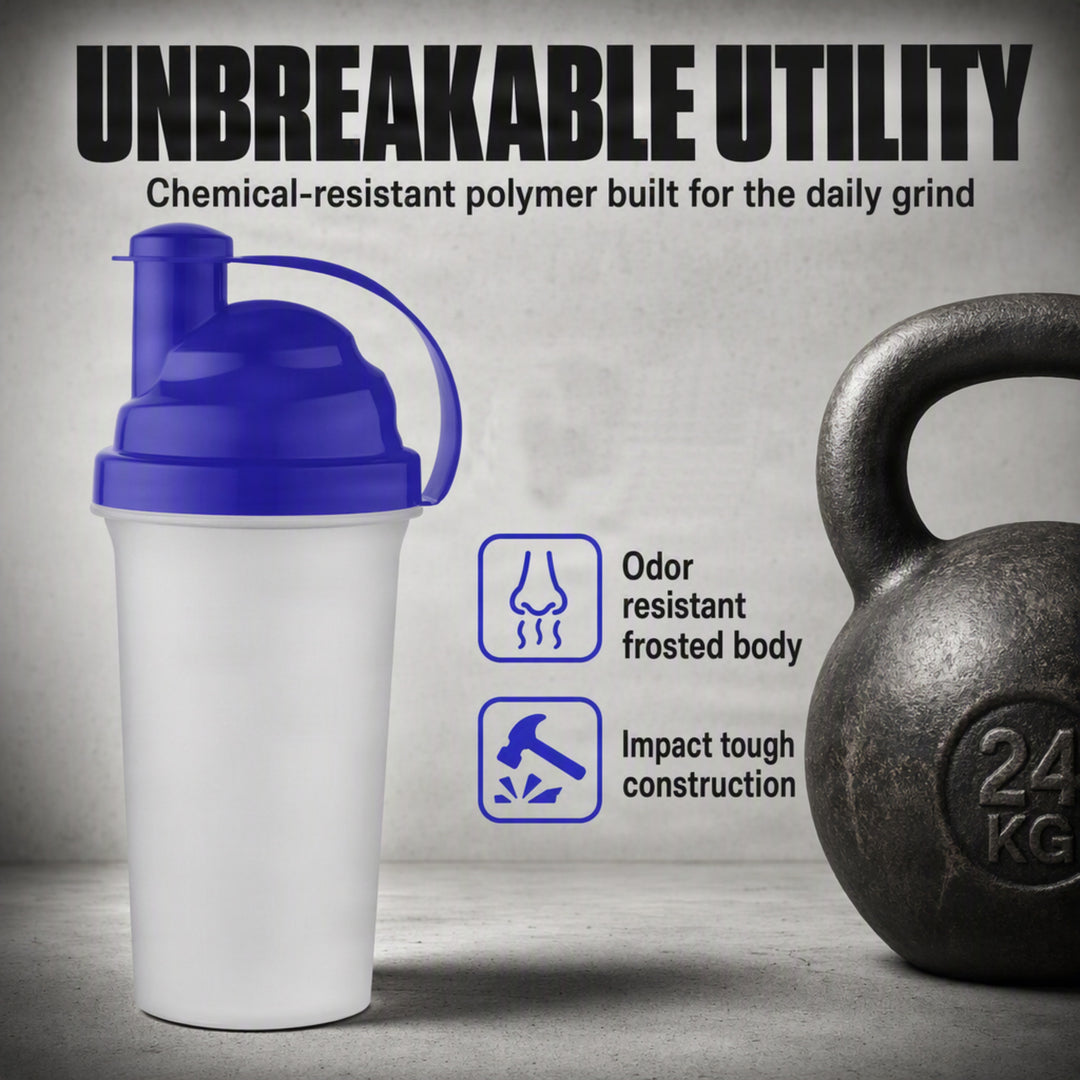 Amber Fight Gear Shaker Bottle with Cyclone Cap - BPA-Free, Durable, Leak-Proof, Easy Clean, Portable Protein Mixer for Gym, Sports, Supplements - Blue