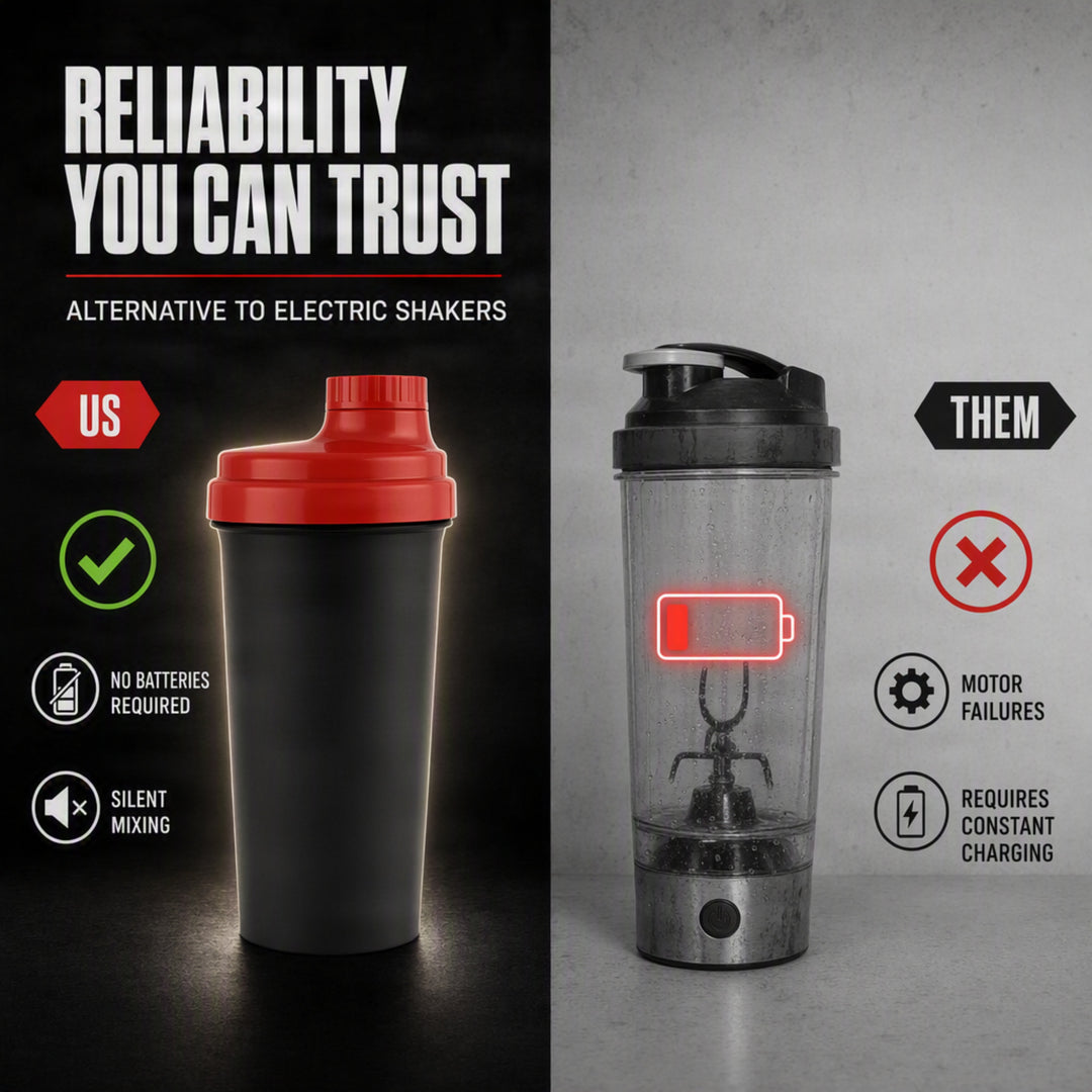 Amber Fight Gear The Ultimate Shaker Glass With Cap No. 4, Smooth Supplement Mixing, Convenient Storage, Efficient Lump-Breaking Net, and Durable Design Multiple Colors, Red