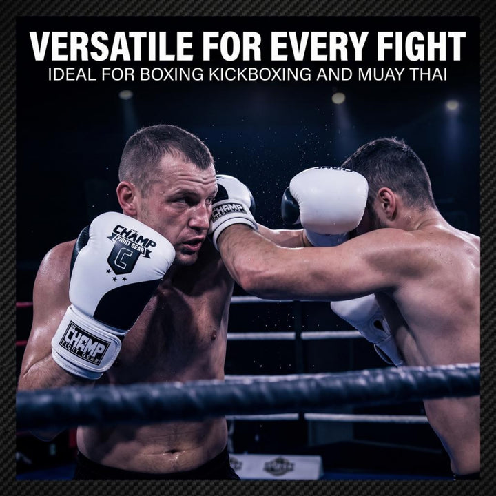The Champ Fight Gear Alpha Series Boxing Gloves with Wrist Support for Boxing Kickboxing Muay Thai Training or Sparring Punching Bag Mitts