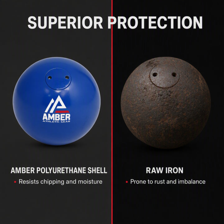 Amber Athletic Gear Cast Iron Shot Put Track and Field Weights