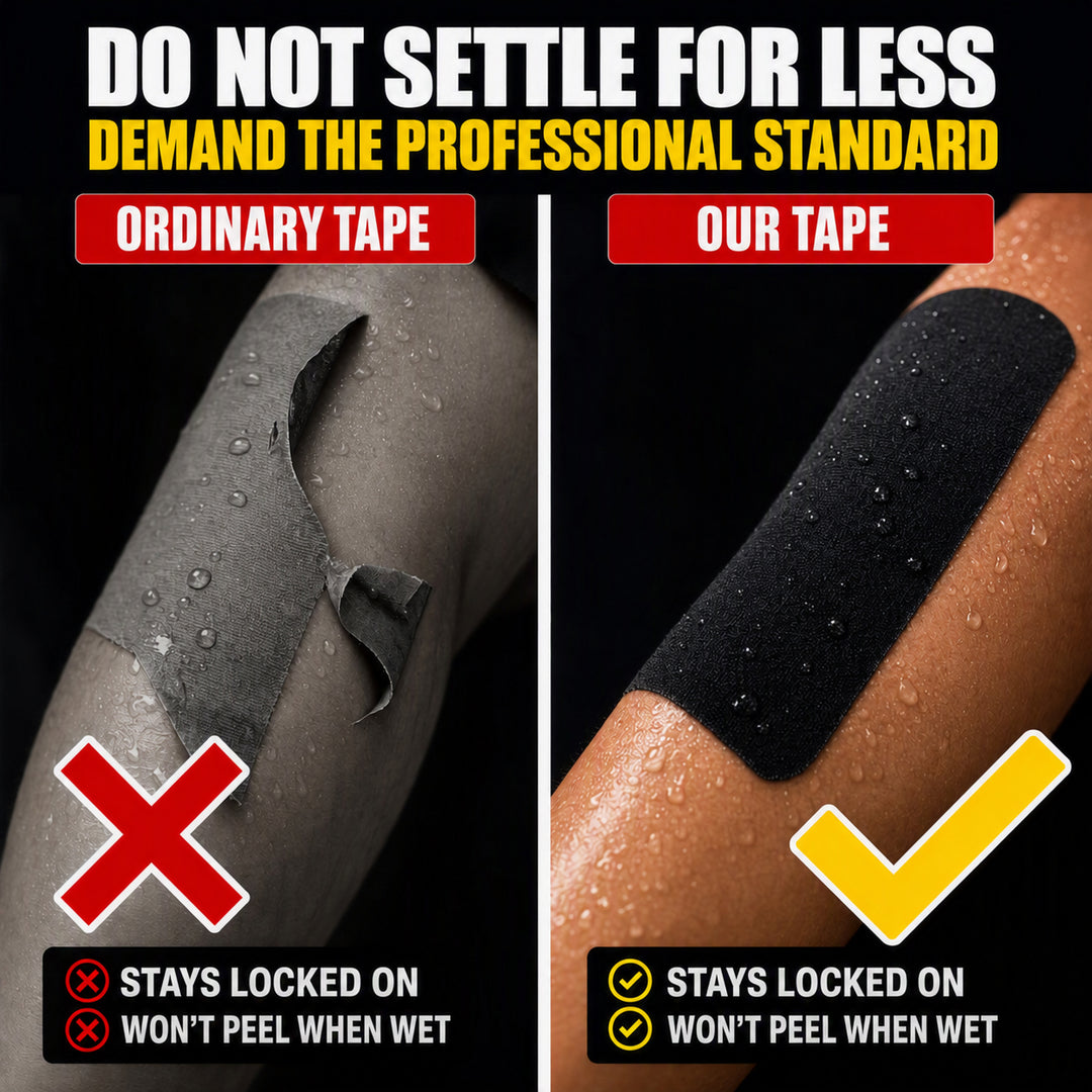 Ultimate Performance Kinesiology Tape: Support, Stabilize, and Recover Best for Athletes and Rehabilitation, 2" x 16ft Black