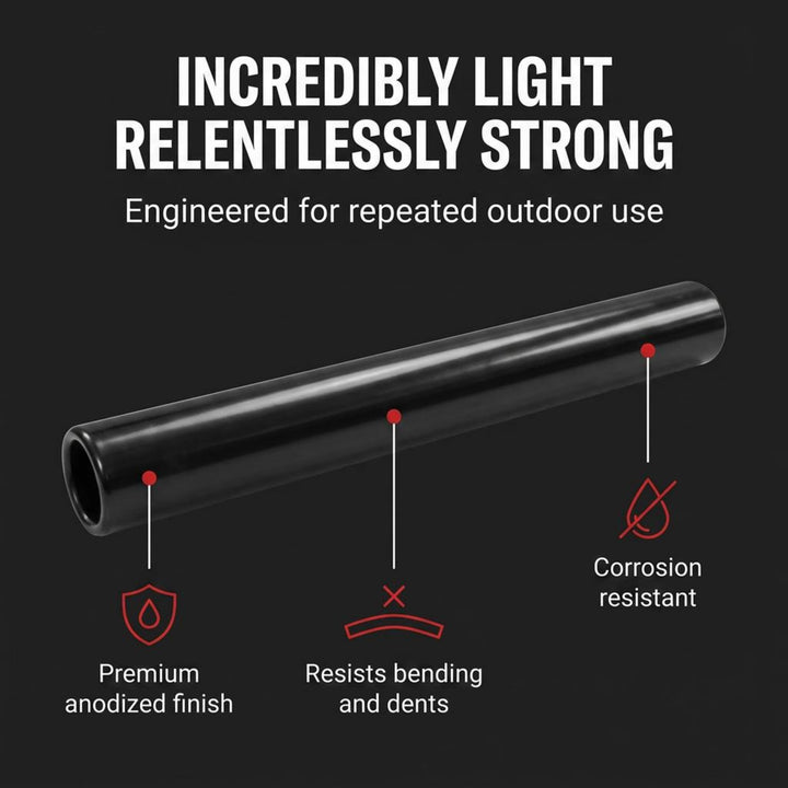 Amber Sporting Goods Aluminum Relay Baton Get The Winning Edge with Our Official Size, Lightweight, and Safe, Black