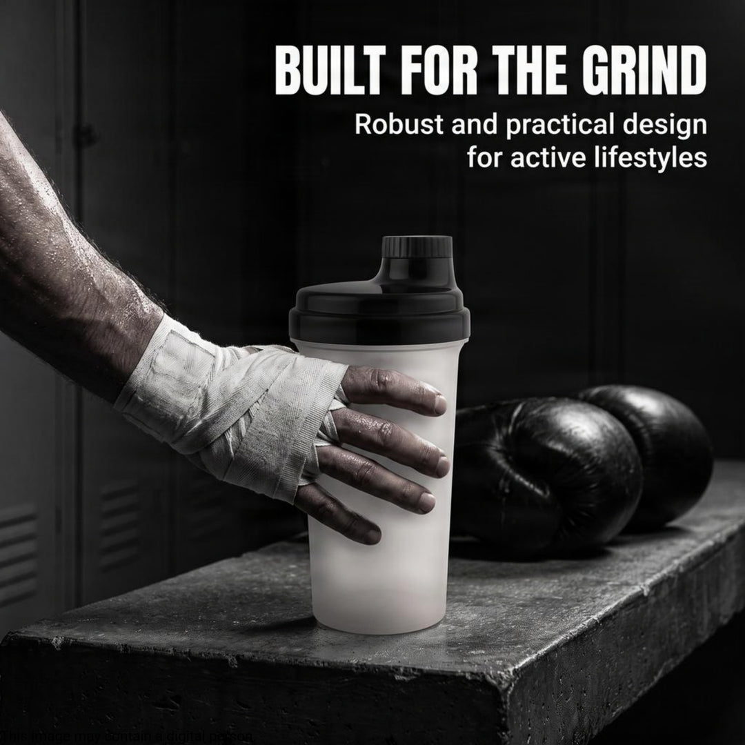 Amber Fight Gear The Ultimate Shaker With Cap No. 4, Smooth Supplement Mixing, Convenient Storage, Efficient Lump-Breaking Net, and Durable Design, Black