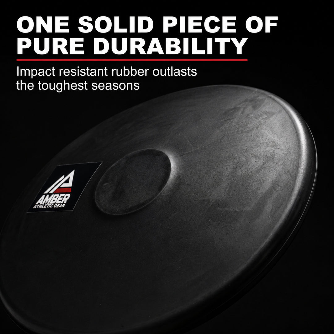 Amber Fight Gear Robust Rubber Discus Durable Training Tool for Beginners &amp; High School Athletes, Floor-Safe Design