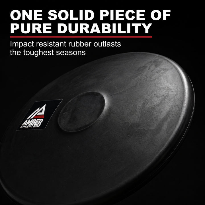Amber Fight Gear Robust Rubber Discus Durable Training Tool for Beginners &amp; High School Athletes, Floor-Safe Design