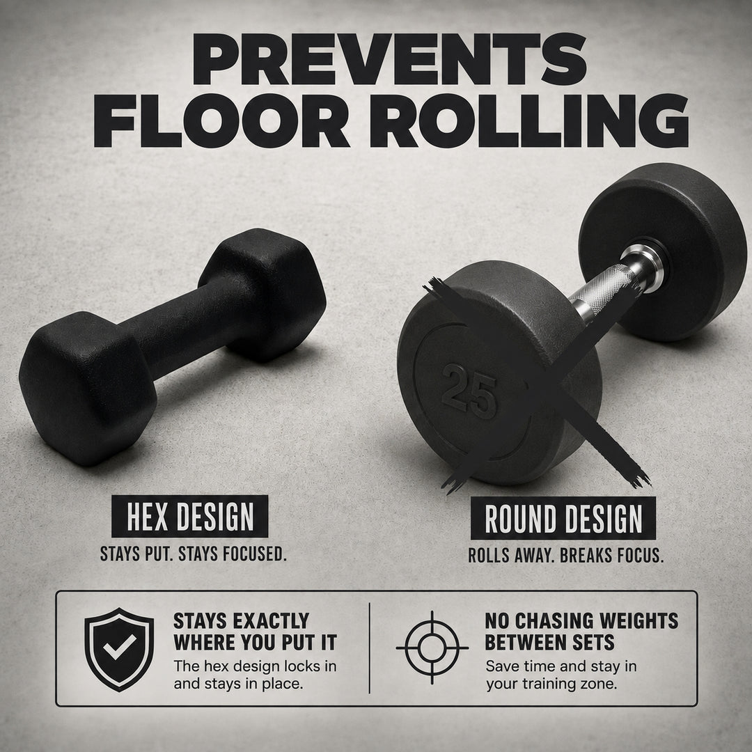 Neoprene Dumbbell, Single Weight for Strength Training, Muscle Toning, and Rehab, Non-Slip Grip &amp; Anti-Roll Design, Available in 1lb?15lb