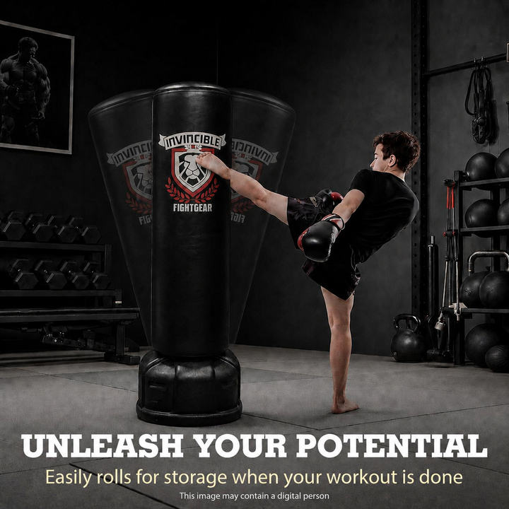 Premium Freestanding Heavy-Duty Boxing Punching Bag for Adults &amp; Kids - Solid Base Kickboxing Bag for Home or Gym Training
