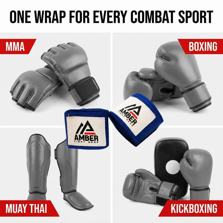 Amber Fight Gear Semi Elastic 180 Inch Boxing Hand Wraps