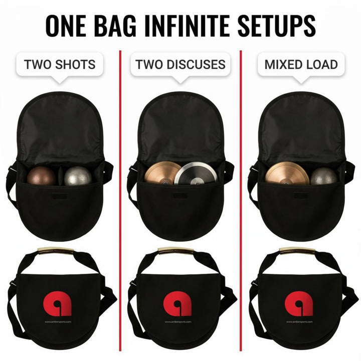 Discus &amp; Shot Put Carrier Bag Ultimate Track &amp; Field Equipment Transport Solution for Meets, Practices, Competitions - Durable, Versatile, and Convenient