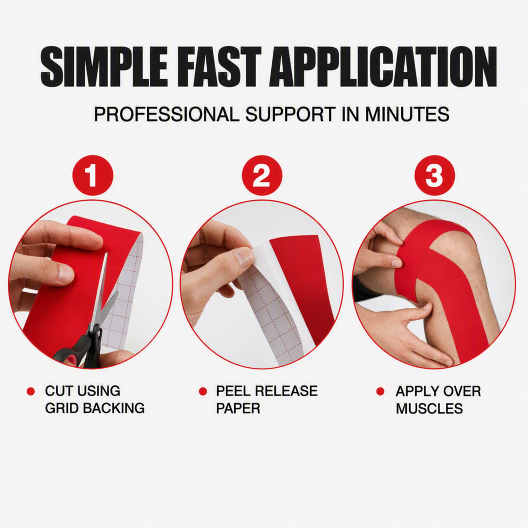 Ultimate Performance Kinesiology Tape: Support, Stabilize, and Recover Best for Athletes and Rehabilitation, 2" x 16ft Red