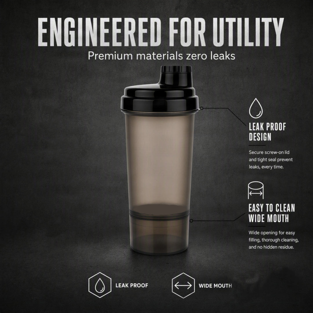 Amber Fight Gear Super Shaker Glass with Storage Cap, BPA-Free