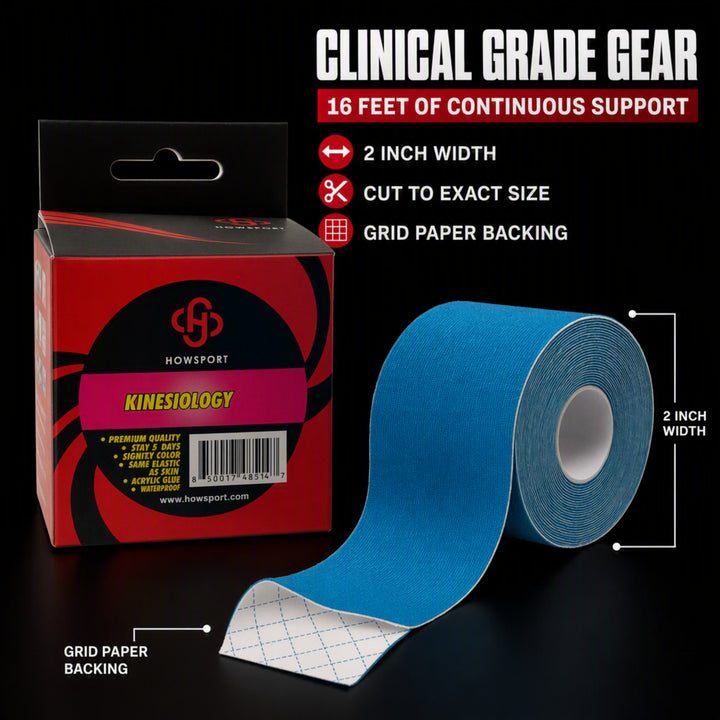 Ultimate Performance Kinesiology Tape: Support, Stabilize, and Recover Best for Athletes and Rehabilitation, 2" x 16ft Blue