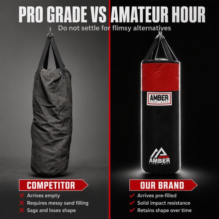 Premium ToughTek Heavy Bag for Boxing, MMA, Muay Thai &amp; Fitness ? Durable Punching Bag for Contact Sports Training, Filled