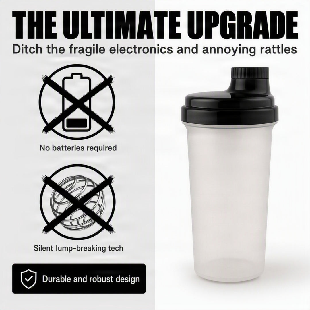 Amber Fight Gear The Ultimate Shaker With Cap No. 4, Smooth Supplement Mixing, Convenient Storage, Efficient Lump-Breaking Net, and Durable Design, Black