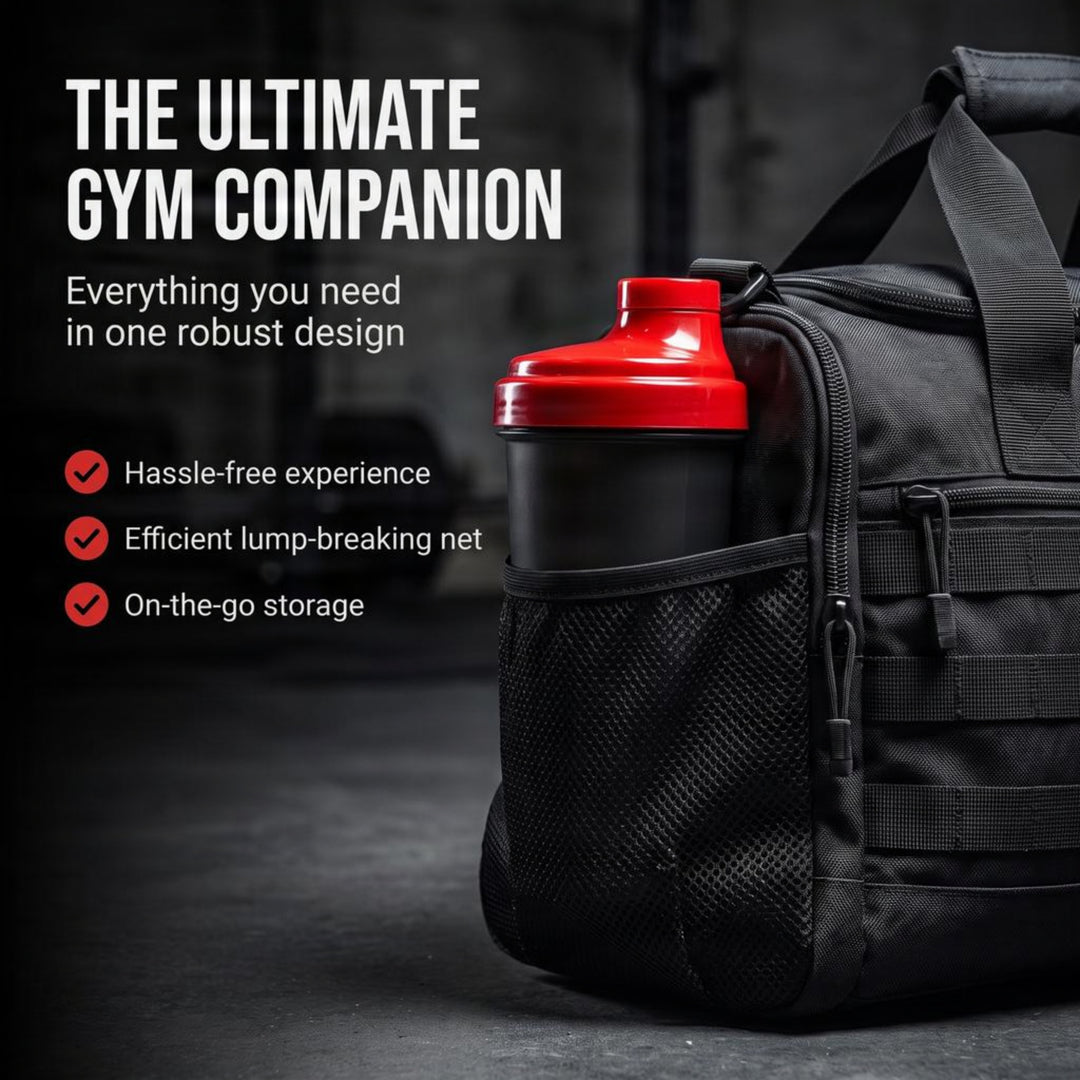 Amber Fight Gear The Ultimate Shaker Glass With Cap No. 4, Smooth Supplement Mixing, Convenient Storage, Efficient Lump-Breaking Net, and Durable Design Multiple Colors, Red