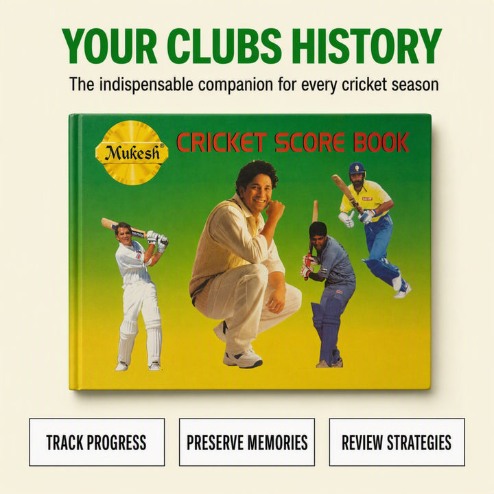 Amber Fight Gear Cricket Scorebook Logging 48 Innings for Comprehensive Game Records and Seasonal Progress Tracking
