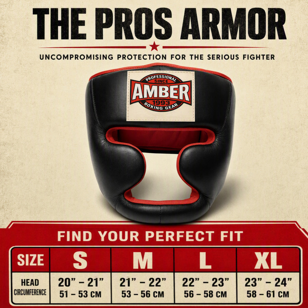 Deluxe All Leather Headgear with Cheek Protection for Boxing, Kickboxing, and MMA