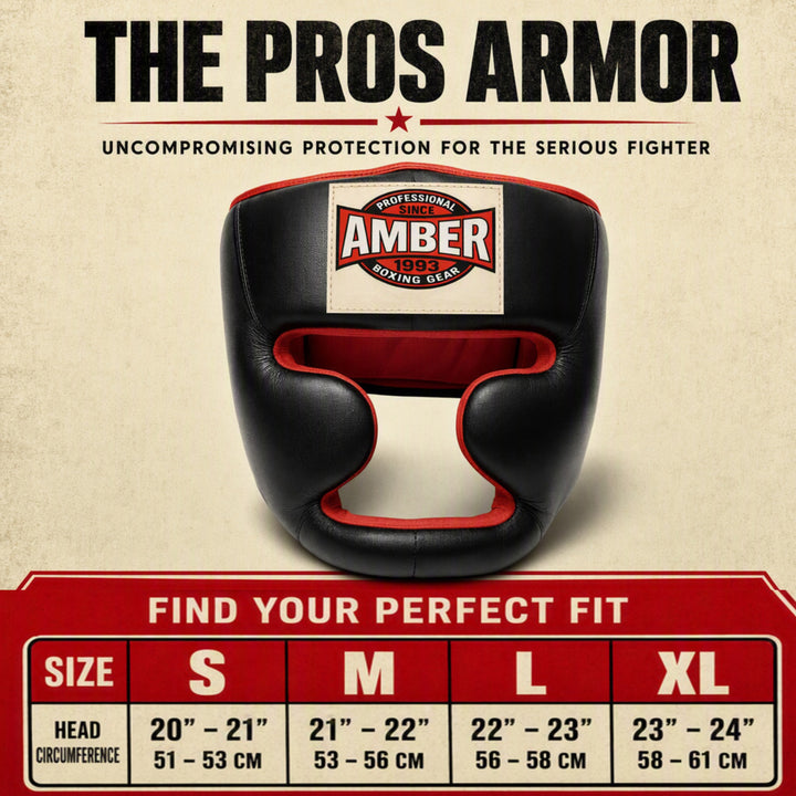 Deluxe All Leather Headgear with Cheek Protection for Boxing, Kickboxing, and MMA