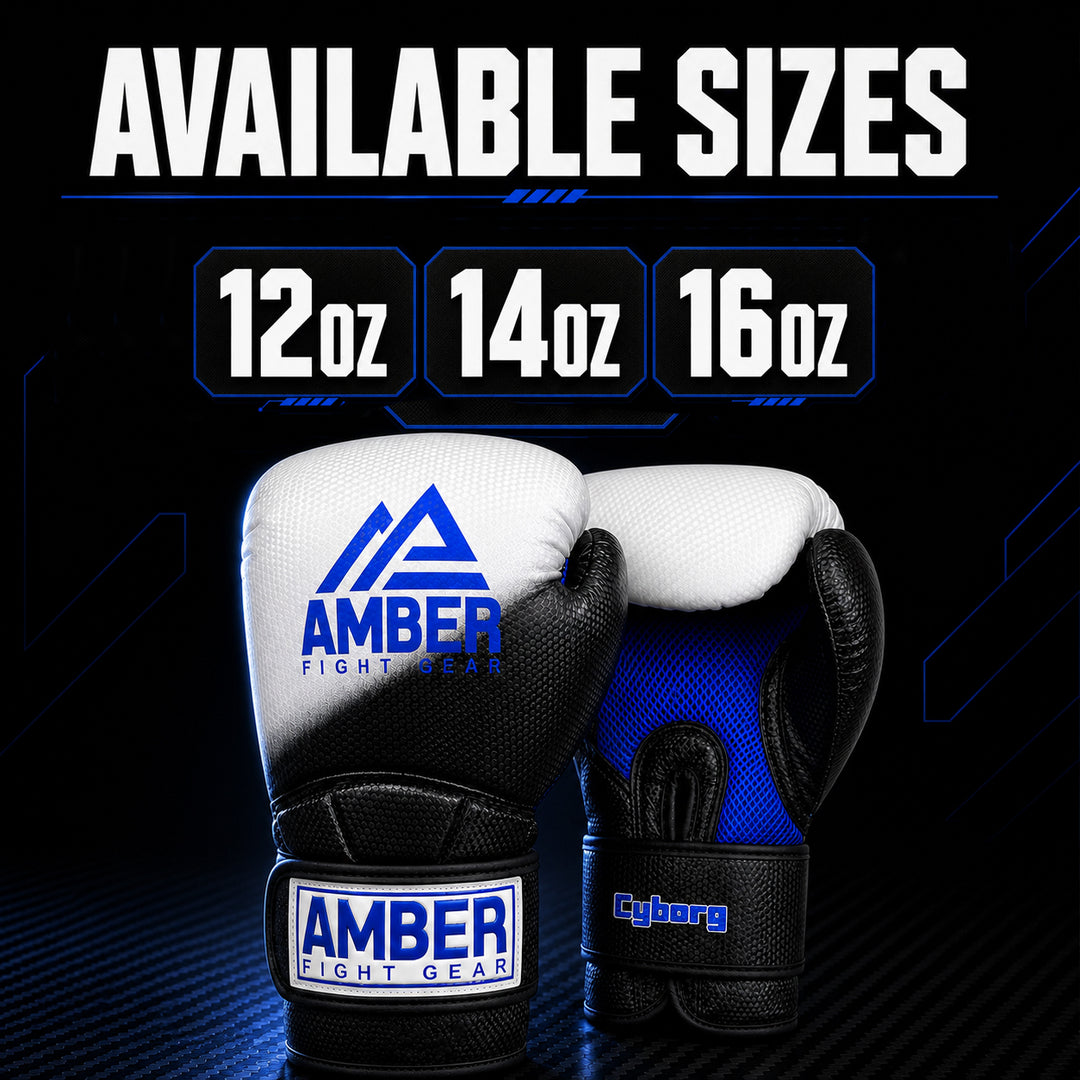 Cyborg 101 Training Gloves for Boxing, Kickboxing, Muay Thai, Durable Sparring Gloves with Foam Padding &amp; Mesh Ventilation, Secure Hook &amp; Loop Closure, Shock-Absorbing Punching Mitts