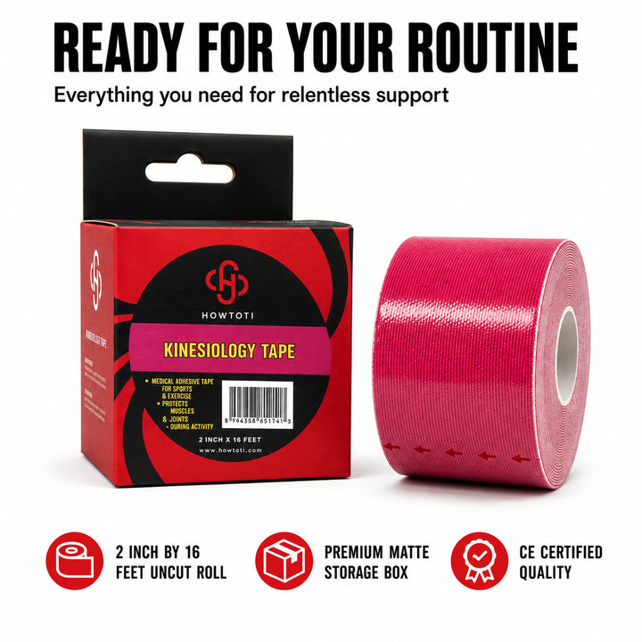 Ultimate Performance Kinesiology Tape: Support, Stabilize, and Recover Best for Athletes and Rehabilitation, 2" x 16ft Pink