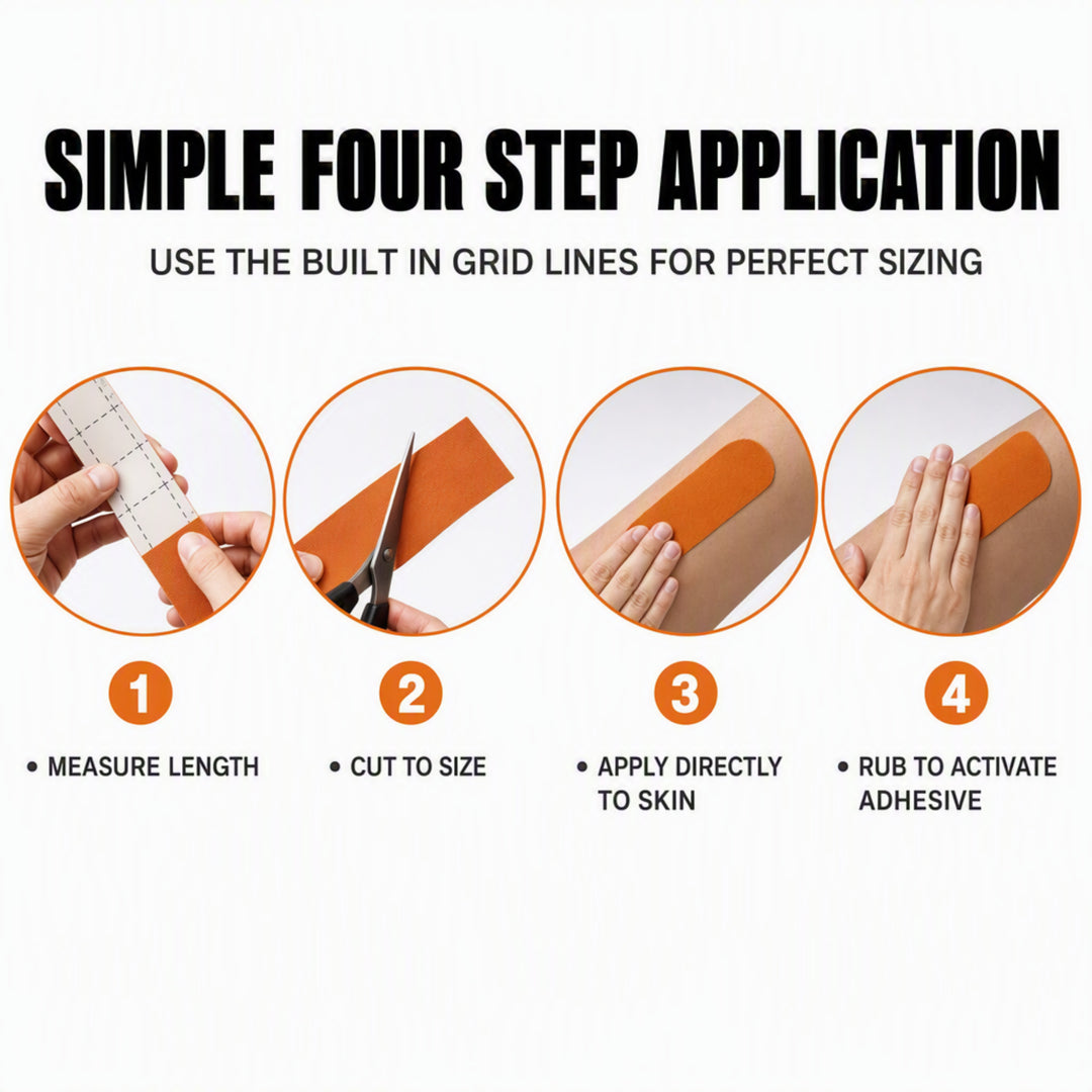 Ultimate Performance Kinesiology Tape: Support, Stabilize, and Recover Best for Athletes and Rehabilitation, 2" x 16ft Orange