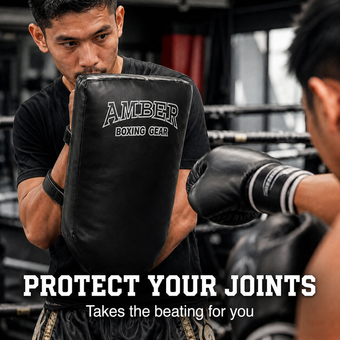 Amber Fight Gear Thai PowerKick Shield - A Revolutionary Training Companion for Perfecting Kicks for Boxing, Mauy Thai and Other Martial Arts