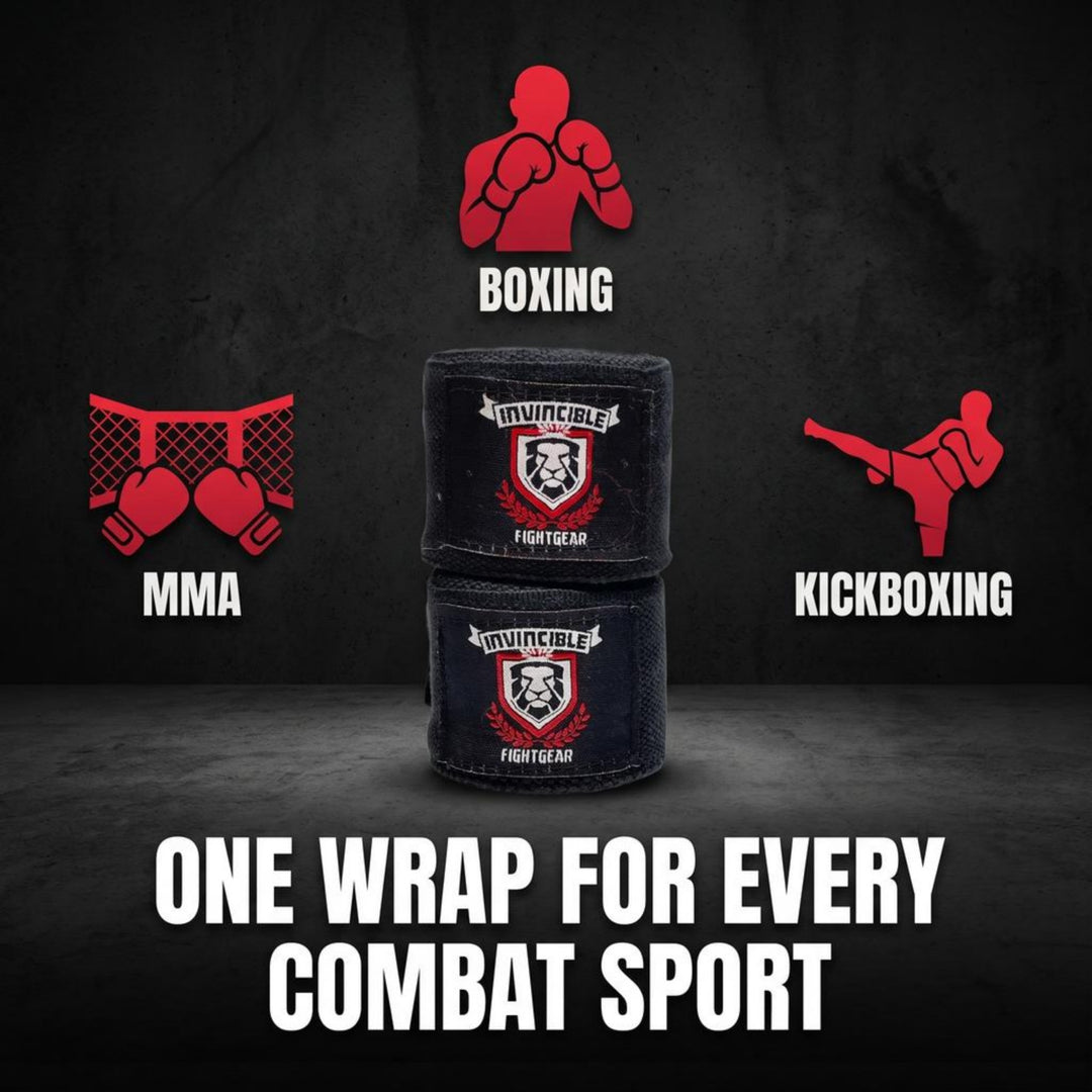 Amber Fight Gear Ultimate 180-Inch Mexican Style Elastic Hand Wraps Premium Quality Boxing Kickboxing Muay Thai MMA Wraps for Men and Women