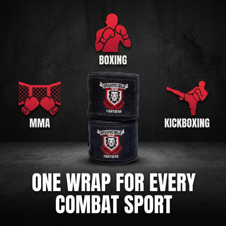 Amber Fight Gear Ultimate 180-Inch Mexican Style Elastic Hand Wraps Premium Quality Boxing Kickboxing Muay Thai MMA Wraps for Men and Women