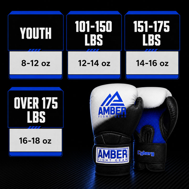 Cyborg 101 Training Gloves for Boxing, Kickboxing, Muay Thai, Durable Sparring Gloves with Foam Padding &amp; Mesh Ventilation, Secure Hook &amp; Loop Closure, Shock-Absorbing Punching Mitts