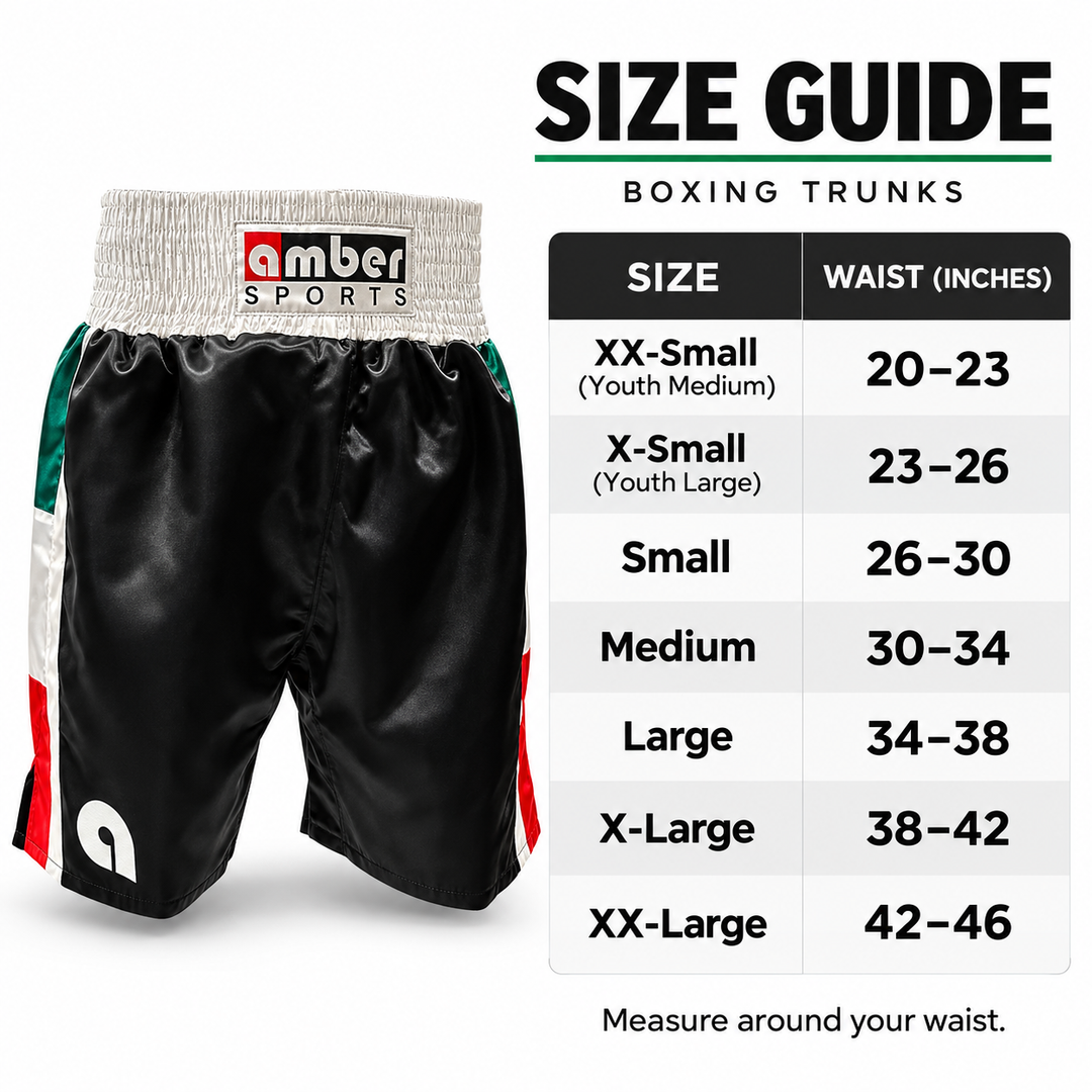 Amber Fight Gear Professional Boxing Shorts, Ultra Lightweight Polyester, Stretch Fit
