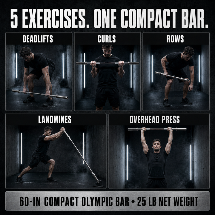 Olympic 60-Inch Barbell, 300 Lbs. Capacity, Chrome Plated, 60-Inch Weightlifting Bar with Medium Knurling &amp; Rotating Sleeves, Strength Training, Home Gym, Powerlifting