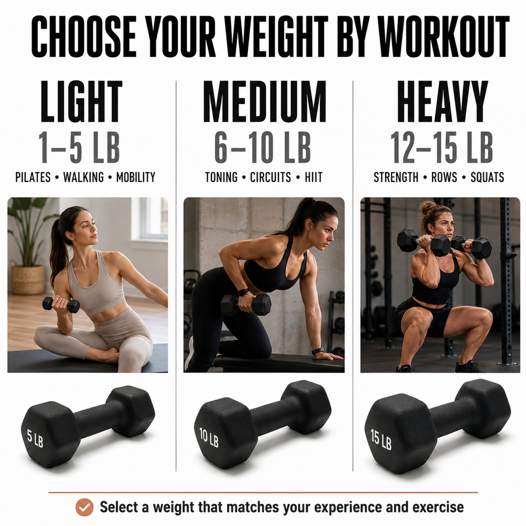 Neoprene Dumbbell, Single Weight for Strength Training, Muscle Toning, and Rehab, Non-Slip Grip &amp; Anti-Roll Design, Available in 1lb?15lb