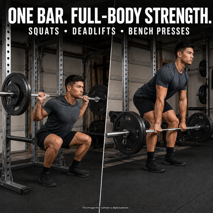Amber Fight Gear 86 Inch Alloy Steel Weightlifting Barbell Bar