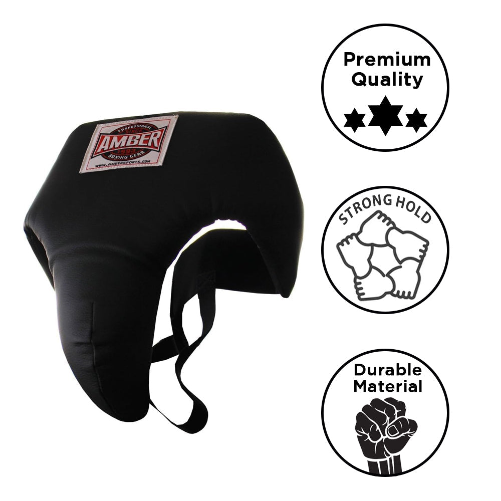 Deluxe Boxing MMA Groin Abdominal Protector - Comfortable Ultimate Protection for Contact Sports - Perfect for Gym &amp; Workout Use (Small)