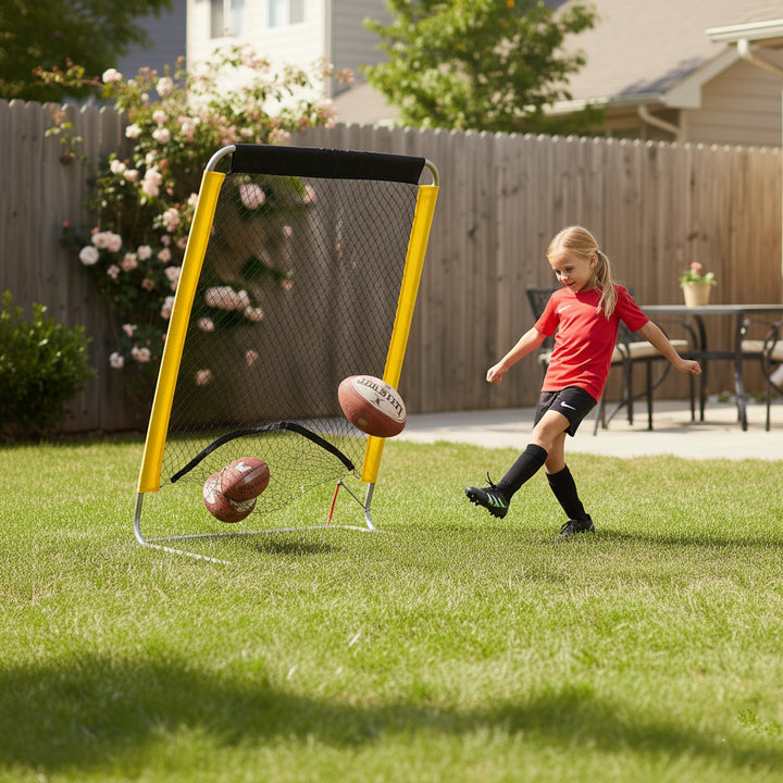 Pro Down Varsity Kicking Cage Replacement Net - Yellow Sides