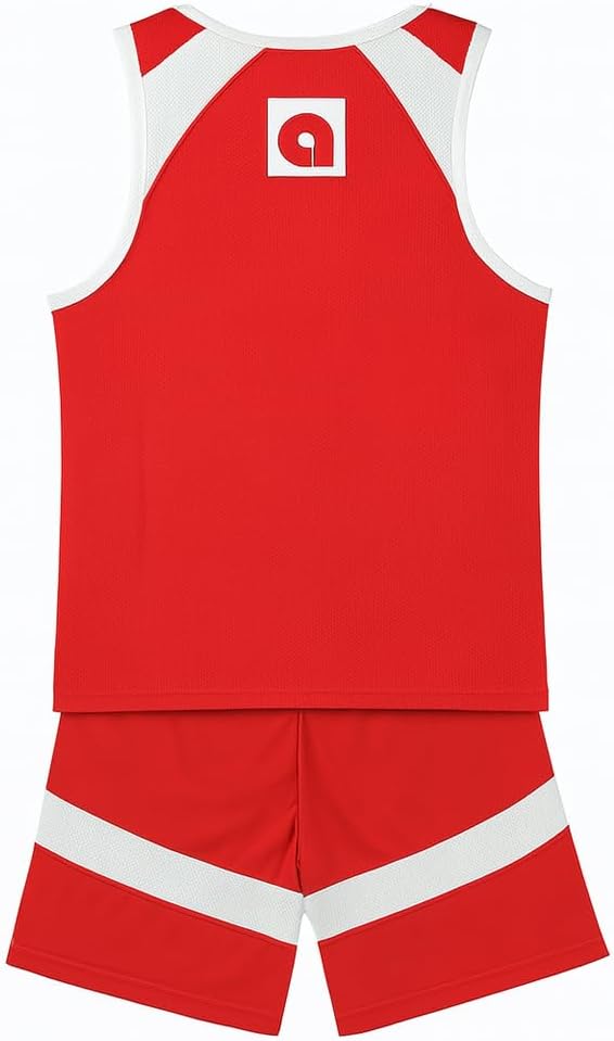 Amber Fight Gear Unisex Basketball Jersey and Shorts Set, Polyester