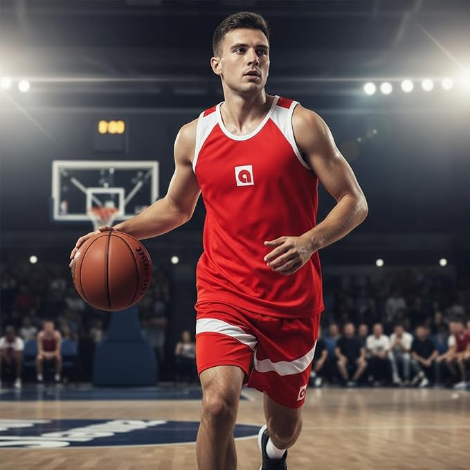 Amber Fight Gear Unisex Basketball Jersey and Shorts Set, Polyester