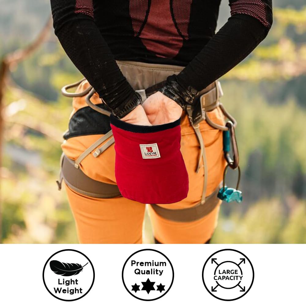 Amber Fight Gear Ultralight Cotton Chalk Bag with Cinch Closure